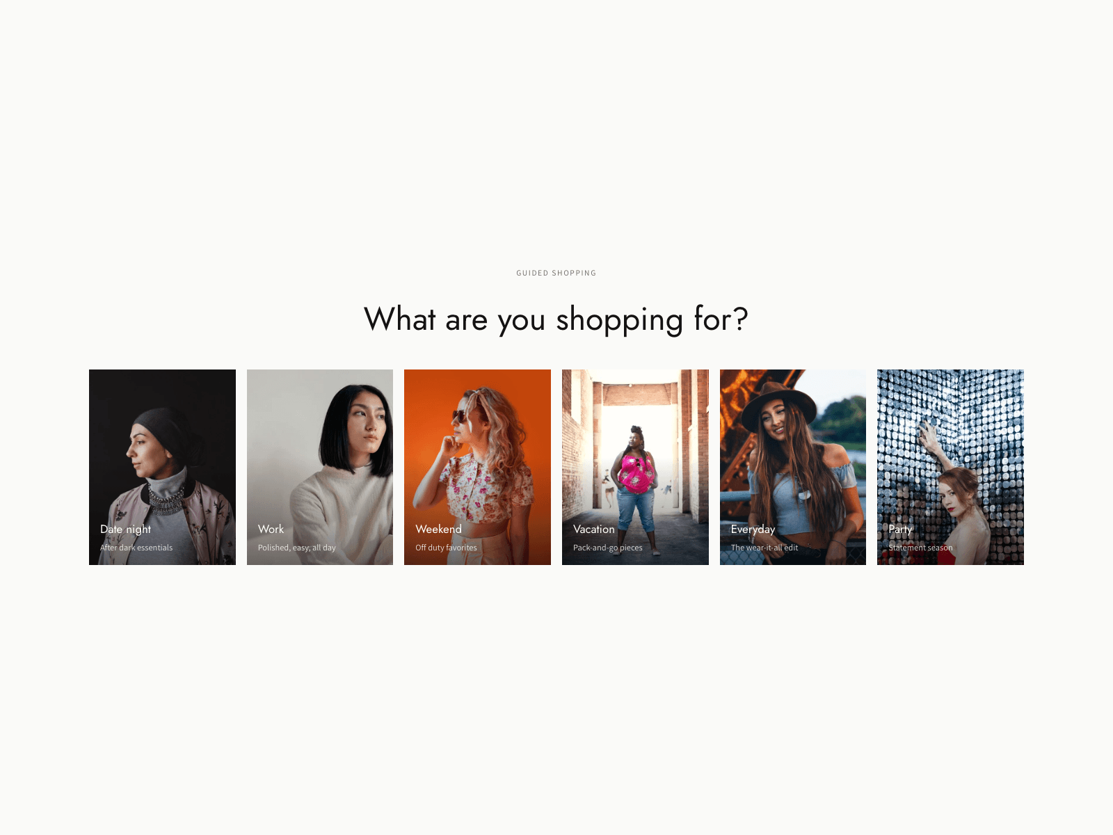 Shop by Moment, Not Category
